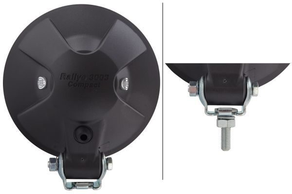 HELLA 1F3 010 119-101 Halogen-Spotlight Rallye 3003 Compact 12/24V round SAE Clear diffusing lens Crystal clear - left /right