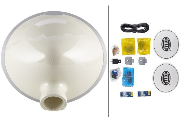 HELLA 1F4 007 893-921 FF/Halogen-Spotlight Set Comet FF 200 12V oval/SAE Clear diffusing lens transparent - left /right Kit Quantity: 2