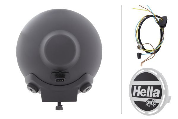 HELLA 1F8 007 560-361 Halogen-Spotlight Rallye 4000 Metal 12V round Clear diffusing lens Crystal clear Cable: 400mm - left /right