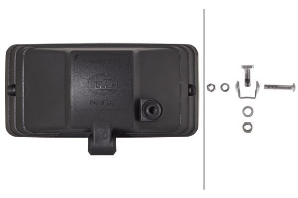 HELLA 1FD 005 700-451 Halogen-Spotlight Comet 550 12V rectangular SAE Patterned diffusing lens Crystal clear- right/left