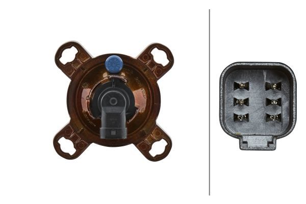 HELLA 1K0 247 043-167 Halogen/FF Headlight 90mm performance 12V round Hardened diffusing lens- right/left