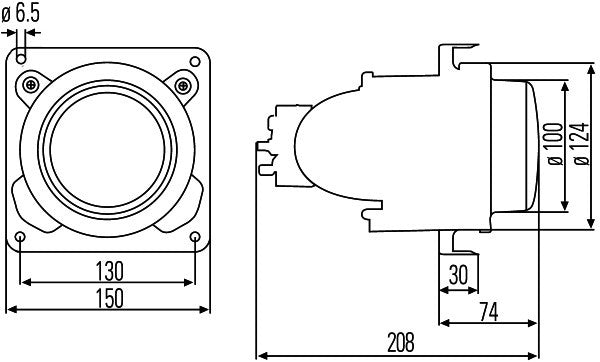 HELLA 1KL 007 834-077 DE/Halogen Insert, spotlight 24/12V round Quantity: 8