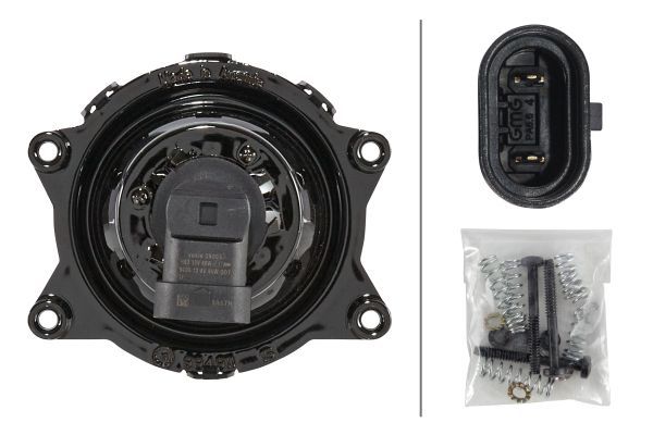 HELLA 1KL 998 570-621 DE/Halogen Headlight Modul 60 12V round SAE/ECE transparent- right/left
