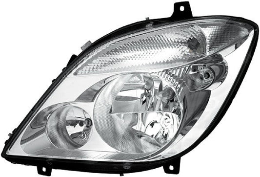 HELLA 1LB 247 012-081 Halogen/FF Headlight for Mercedes-Benz Sprinter 3,5-T Box (906) for left-hand traffic- right