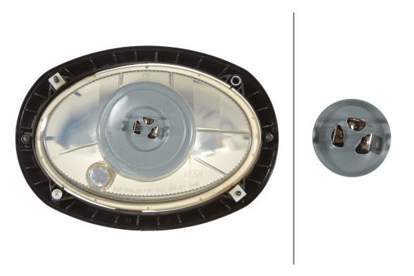 HELLA 1LB 996 157-201 Halogen Headlight Oval 120 12V Male - left /right