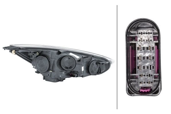 HELLA 1LE 354 827-131 Bulb Headlight for Ford Focus III Black for left-hand traffic - left