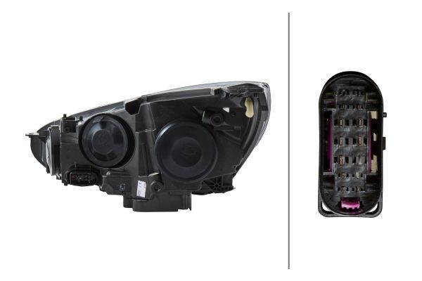 HELLA 1LE 354 827-141 Bulb Headlight for Ford Focus III Black for left-hand traffic- right