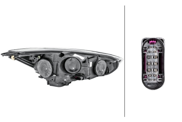 HELLA 1LE 354 827-171 Bulb Headlight for Ford Focus III Black for left-hand traffic - left