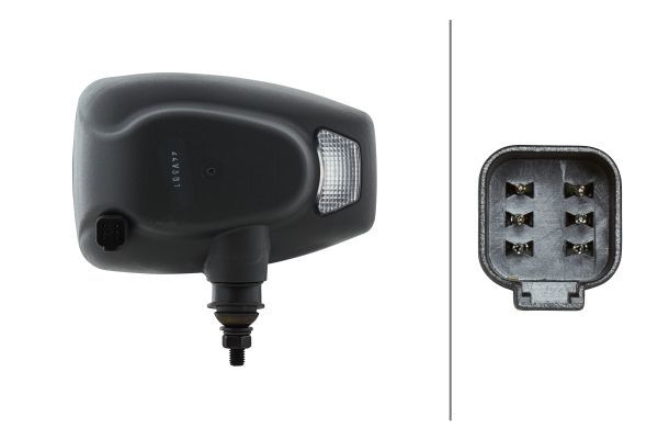 HELLA 1LE 996 174-427 Headlight Combi 220 24V DEUTSCH plug- right