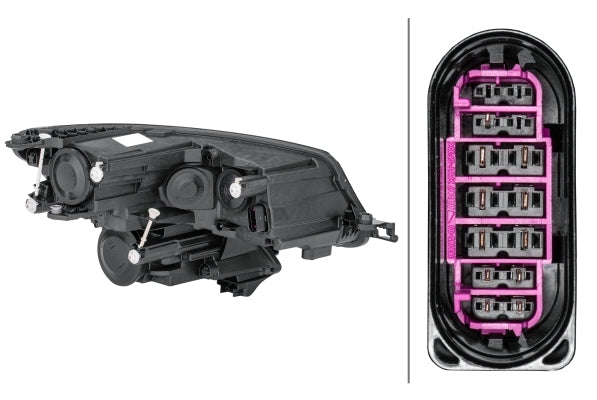 HELLA 1LF 012 669-111 Halogen Headlight for Skoda Kodiaq (NS7, NV7) for left-hand traffic - left