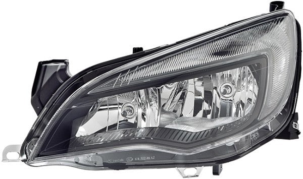 HELLA 1LG 010 011-401 Halogen/FF Headlight for Vauxhall Astra Mk VI (J) (P10) Sport, SXI, SRI Black for left-hand traffic- right