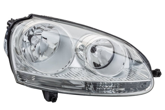 HELLA 1LG 247 007-601 Halogen Headlight for VW Golf V (1K1) Chrome for left-hand traffic- right