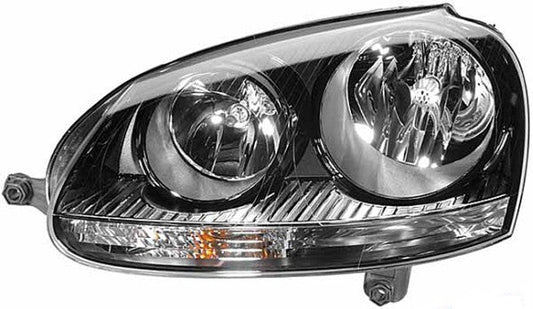 HELLA 1LG 247 007-631 Halogen Headlight for VW Golf V (1K1) Black for left-hand traffic - left