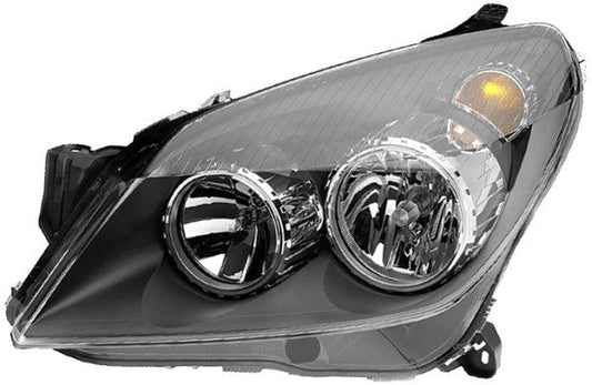 HELLA 1LG 270 370-331 Halogen Headlight for Opel Astra H (A04) Black for left-hand traffic - left