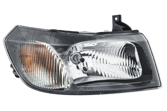 HELLA 1LG 354 024-061 Halogen Headlight for Ford Transit Chassis (FM_ _, FN_ _) Black for left-hand traffic- right