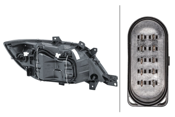 HELLA 1LH 246 047-071 Halogen Headlight for Mercedes-Benz Sprinter 3-T Chassis (903) for left-hand traffic - left