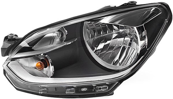 HELLA 1LJ 010 670-071 FF/Halogen Headlight for VW Up (121, 122, BL1, BL2) Chrome for left-hand traffic - left