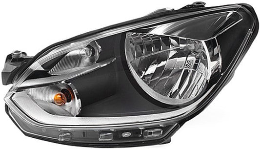 HELLA 1LJ 010 670-071 FF/Halogen Headlight for VW Up (121, 122, BL1, BL2) Chrome for left-hand traffic - left