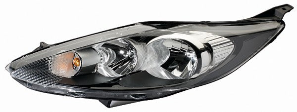 HELLA 1LJ 247 045-341 Halogen/FF Headlight for Ford Fiesta VI (CB1, CCN) Chrome/Black for left-hand traffic- right