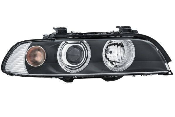 HELLA 1LL 008 052-601 Xenon/DE/Halogen/Asymmetric Headlight for BMW 5 (E39) Black for left-hand traffic- right