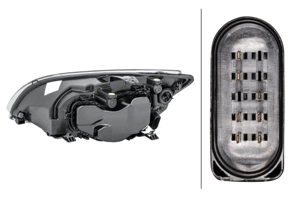 HELLA 1LL 010 201-041 Halogen Headlight for Ford Focus II (DA_, HCP, DP) Chrome for left-hand traffic- right