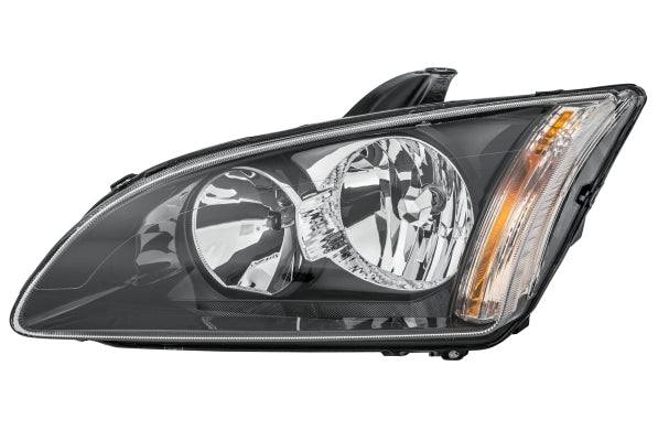 HELLA 1LL 010 201-071 Halogen Headlight for Ford Focus II (DA_, HCP, DP) Black for left-hand traffic - left