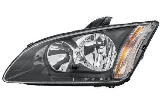 HELLA 1LL 010 201-071 Halogen Headlight for Ford Focus II (DA_, HCP, DP) Black for left-hand traffic - left
