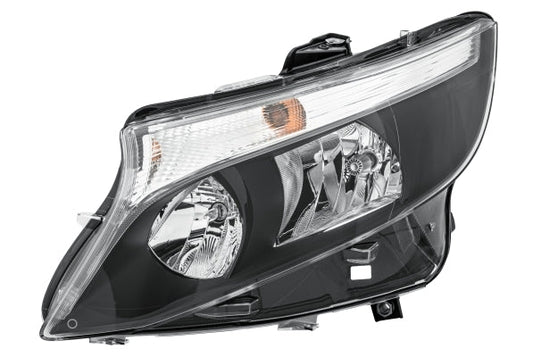 HELLA 1LL 011 284-891 FF/Halogen Headlight for Mercedes-Benz V-Class (W447) Black for left-hand traffic - left