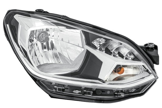HELLA 1LL 012 644-041 FF/Halogen Headlight for VW Up (121, 122, BL1, BL2) for left-hand traffic- right