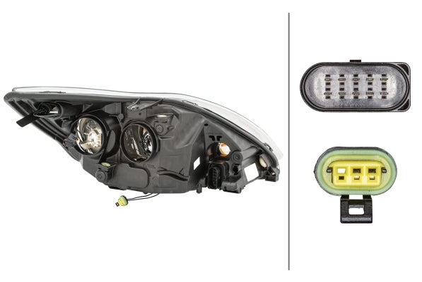HELLA 1LL 354 807-031 Bi-Xenon Headlight for Ford Focus II (DA_, HCP, DP) Chrome for left-hand traffic - left