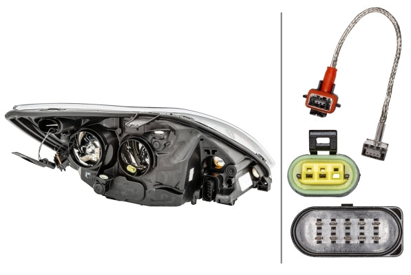 HELLA 1LL 354 807-071 Bi-Xenon Headlight for Ford Focus II (DA_, HCP, DP) Black for left-hand traffic - left