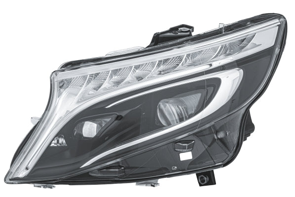 HELLA 1LX 011 284-371 LED Headlight for MERCEDES-BENZ VITO Tourer (W447) Black for left-hand traffic - left