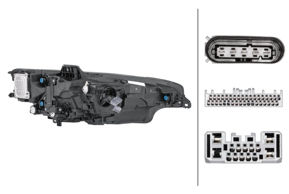 HELLA 1LX 013 501-931 LED Headlight for Volvo V60 II (225, 227) for left-hand traffic - left