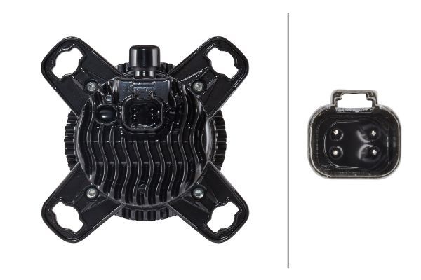 HELLA 1ML 012 488-111 LED/DE Insert Headlight 90mm performance L4060 24/12V round Crystal clear DEUTSCH plug both sides