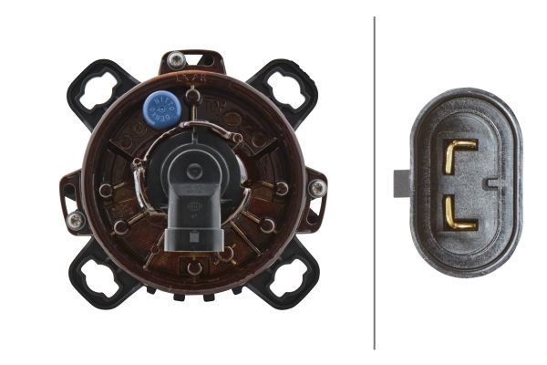HELLA 1ML 247 042-037 Halogen/DE Headlight 90mm performance 24V round Hardened diffusing lens - left /right
