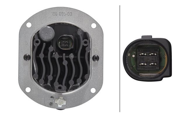 HELLA 1N0 011 988-051 LED-Front Fog Light 90mm performance L4060 12/24V round SAE Clear diffusing lens Crystal clear FEP - left