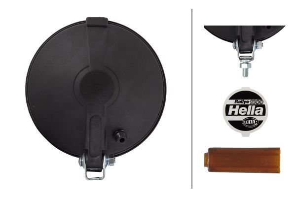 HELLA 1N7 004 700-281 Halogen-Front Fog Light Rallye 1000 12V round Clear diffusing lens transparent - left /right