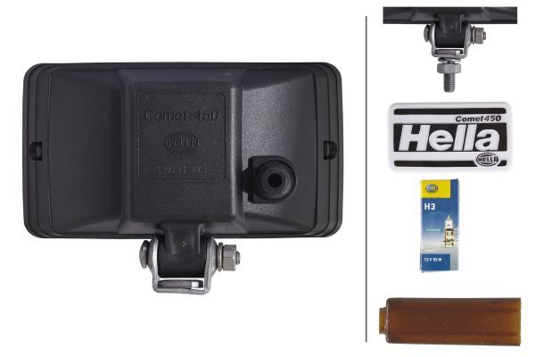HELLA 1NB 005 860-201 Halogen-Front Fog Light Comet 450 12V rectangular Clear diffusing lens White - left /right