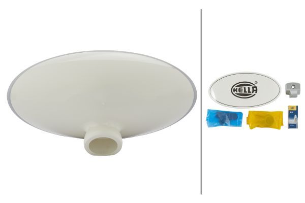 HELLA 1NB 007 892-001 FF/Halogen-Front Fog Light Comet FF 300 12V oval Clear diffusing lens White - left /right
