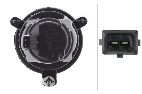 HELLA 1NL 007 186-061 Halogen/DE-Front Fog Light 12V round Patterned diffusing lens White- right/left