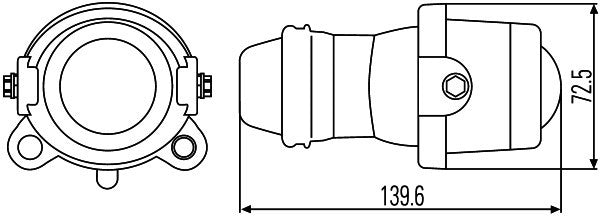 HELLA 1NL 008 090-017 Halogen/DE-Front Fog Light Micro DE 12V round Patterned diffusing lens - left /right Quantity: 60