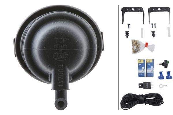 HELLA 1NL 008 090-821 DE/Halogen-Front Fog Light Set Micro DE 12V transparent 4-pin connector - left /right Kit Quantity: 2