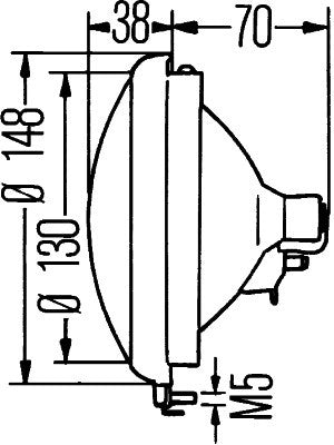 HELLA 1S3 001 442-001 Symmetric Insert Headlight 12V round Crystal clear Round Plug- right/left
