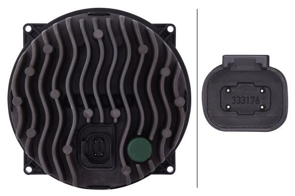 HELLA 1S3 996 362-111 LED Headlight M133 12V Clear diffusing lens transparent DEUTSCH plug - left /right