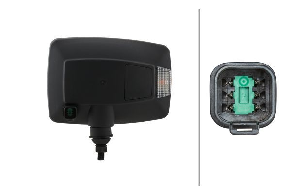 HELLA 1SA 996 120-207 Headlight 24V DEUTSCH plug- right