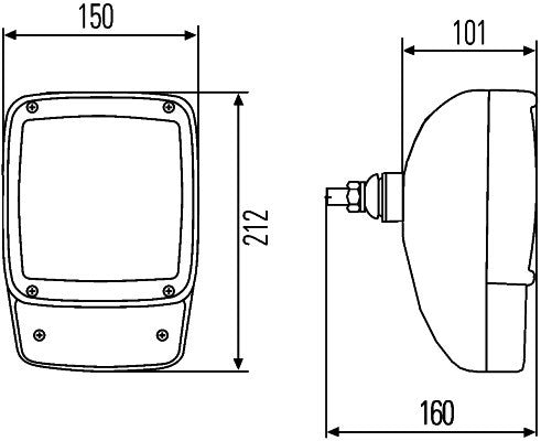 HELLA 1SA 996 120-471 Headlight 12V Yellow AMP - left /right