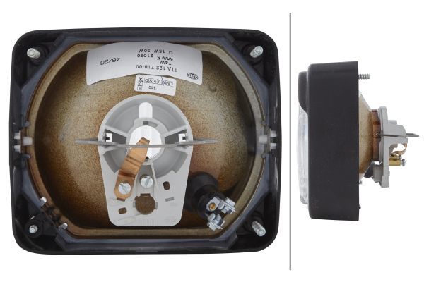 HELLA 1TA 122 718-001 Halogen Insert Headlight 12/24V rectangular Crystal clear - left /right