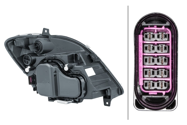 HELLA 1ZS 247 012-211 Bi-Xenon Headlight for Mercedes-Benz Sprinter 3,5-T Box (906) for right-hand traffic - left