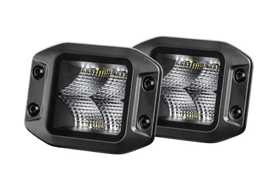 Hella Black Magic Edgeless LED Cube Kit 3.2" - 2 Spotlights (Flood / Flush), Switch, Relay & Wiring Harness