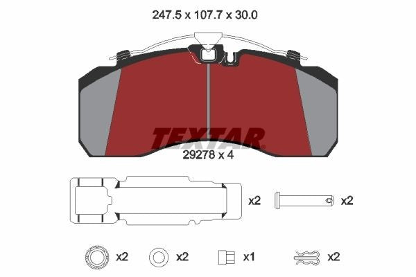 2927803 Textar Brake Pad Set